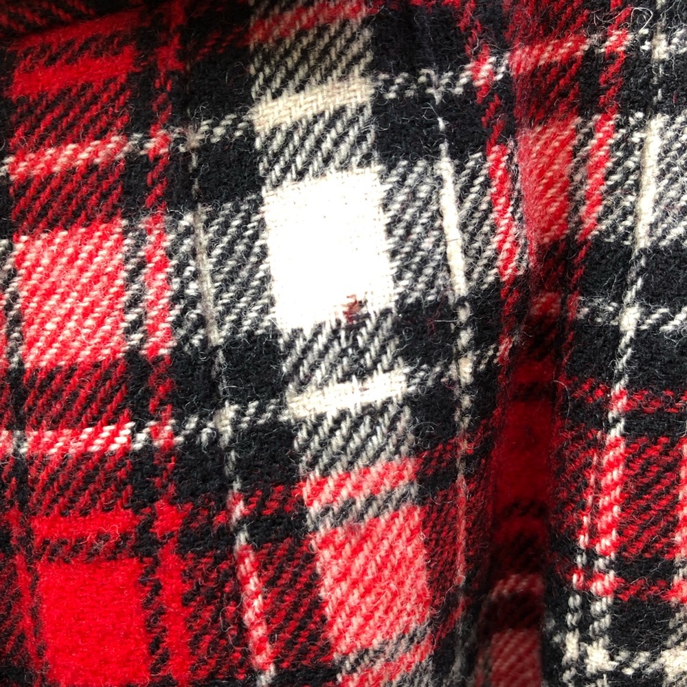 Pendleton Vintage 1950s Turnabout Skirt Virgin Wool Red Plaid Pleated Size S - Picture 6 of 15